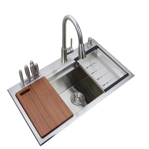 https://www.dexingsink.com/33-inch-topmount-double-bowls-with-faucet-hole-handmade-304-Stainless-Stainless Steel-Kitchen-sink-2-product/