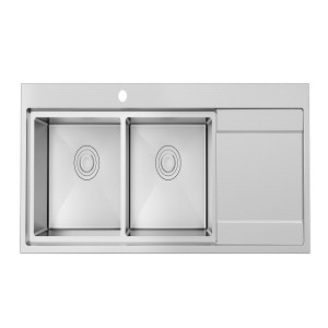 https://www.dexingsink.com/customized-oem-odm-kitchen-sink-45-35-inch-topmount-double-bowls-with-drain-board-ss304-handmade-stainless-steel-sinks-product/